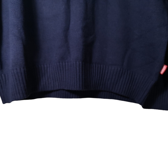 Coleman Quarter-Zip Sweater Men's  Size L Deep Sea  Zipper Pocket  Dark Blue New - Picture 7 of 12